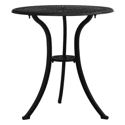 vidaXL Garden Table Black Cast Aluminium Outdoor Dining Tea Coffee Desk Patio