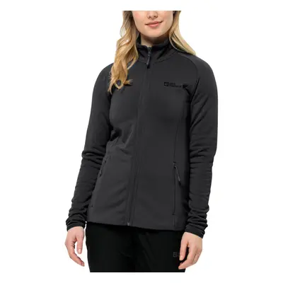 (S, Black) Jack Wolfskin Womens Baisleberg Full Zip Stretch Fleece Jacket