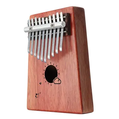 10 Keys Kalimba African Solid Mahogany Wood Thumb Piano Finger Percussion for Gifts