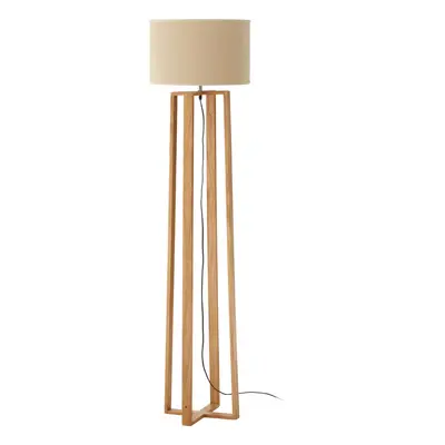 Premier Housewares Wooden Lamp With Four Strips Of Wood Design Eco-Friendly Natural Tones Contem