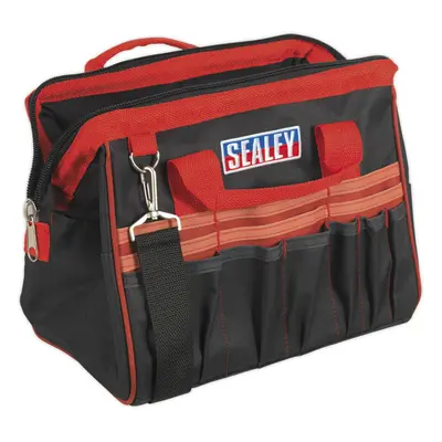 300 x x 255mm STRONG Tool Bag - RED - Multiple Pocket Padded Base Storage