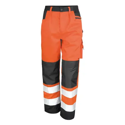 (XL, Hi Vis Orange) Result Safeguard Adults Unisex Hi Viz Cargo Trousers