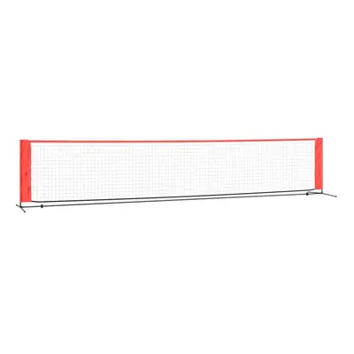 (500 x x cm) vidaXL Tennis Net Black and Red Polyester Portable Net Garden Multi Sizes