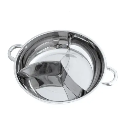 (#2) 400/340mm Taste Stainless Steel Hot Pot Cookware Soup Container Site Induction Compatible