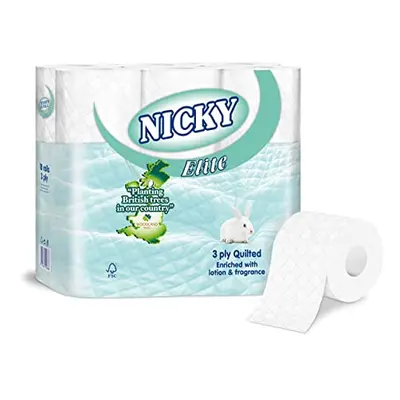 Nicky Elite Pure Luxury Ply Toilet Rolls (x72 Rolls)