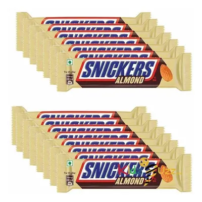 (Pack Of 20) Snickers Almond Bar Chocolate Bar 45gm