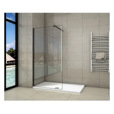 (1000X2000mm) Matt Black Frame 8mm Easy Clean Glass Walk In