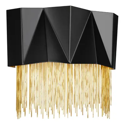 3 Bulb Wall Light Geometric Pendant Layers Satin Black/ Gold LED G9 3.5W LED