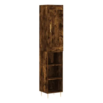 (smoked oak, shelves) vidaXL Highboard Sideboard Tall Storage Cabinet Side Cabinet Engineered Wo