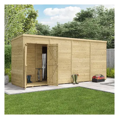 (16x4 Windowless, 15mm) BillyOh Switch Tongue and Groove Pent Shed