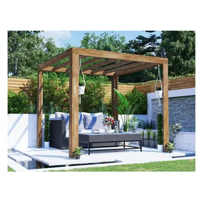 Dunster House Wooden Pergola 2.5m x 2.5m Garden Canopy TerraCube