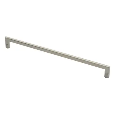 Flat D Bar Door Pull Handle x 15mm 600mm Fixing Centres Satin Steel