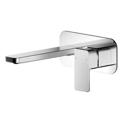 Square Wall Mount Tap Hole Basin Mixer Tap & Back Plate - Chrome