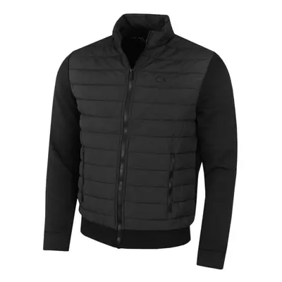 (XL, Black) Calvin Klein Mens Hybrid Quilted Fleece Funnel Neck Jacket