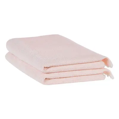 Set of Cotton Terry Towels Pink ATIU