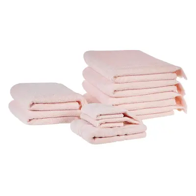 Set of Cotton Terry Towels Pink ATIU