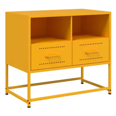 (yellow) vidaXL TV Cabinet TV Unit Entertainment Centre TV Stand Mustard Yellow Steel