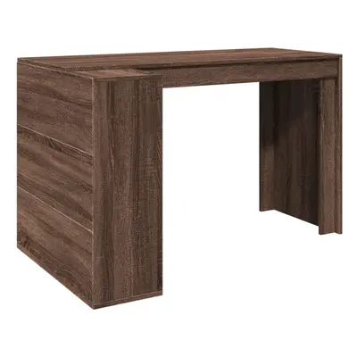 (brown oak) vidaXL Office Desk Computer Desk Study Writing Table Black Engineered Wood