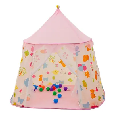 () Kid Princess Castle Tent Portable Folding Children's Tents Baby Outdoors Play House for Infan