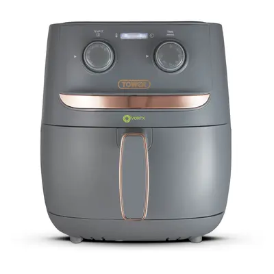 Tower, T17126GRY, Vortx Air Fryer with Manual Controls, 1500W, 3.8L, Grey