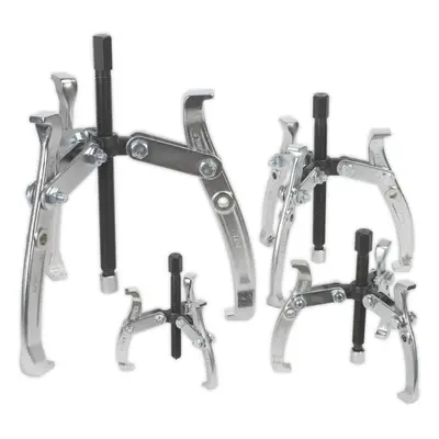 4 Piece Triple Legged Gear Puller - Reversible - Swivel Thrust Plates - Hex Head