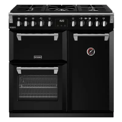 Stoves Richmond Deluxe D900DF Black 90cm Dual Fuel Range Cooker