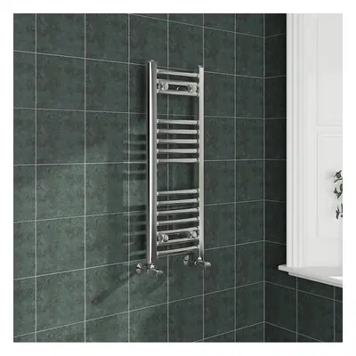 (800x300mm, Chrome) NRG Curved Central Heating Towel Rail Bathroom Heated Rad Radiators Ladder W