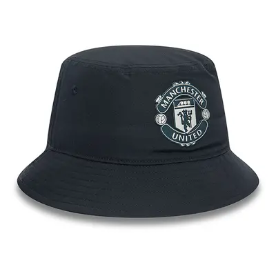 (S/M) New Era Man UTD FC Rubber Woven Navy Bucket Hat