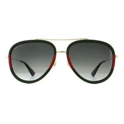 Gucci Sunglasses GG0062S Gold Green Red Green Gradient