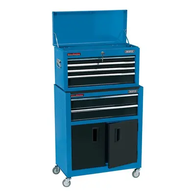 Combined Roller Cabinet and Tool Chest, Drawer, 24"", Blue