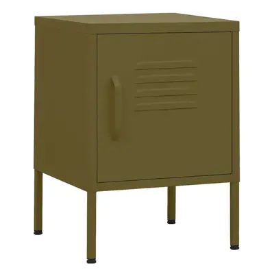 (olive green, pcs) vidaXL 1/2x Nightstand Steel Bedside Bed Side Storage Cabinet Multi Colours