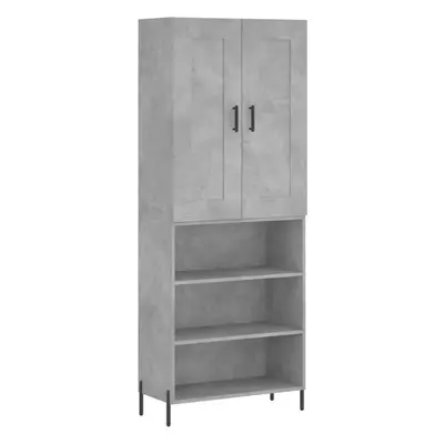 vidaXL Highboard Sideboard Cupboard Side Cabinet Concrete Grey Engineered Wood