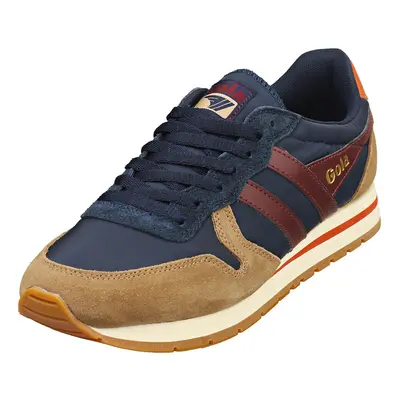 (7) Gola Daytona Chute Mens Casual Trainers in Navy Tabacco