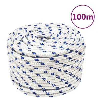 (white and blue, mm/ m) Marine Rope Dock Coil Boat Line Polypropylene Rope Multi Sizes Multi Col