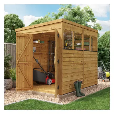 (8x6, Windowed) BillyOh Switch Overlap Pent Shed