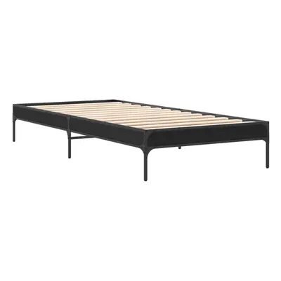 (black, x cm) vidaXL Bed Frame Home Bed Base Mattress Foundation Engineered Wood and Metal