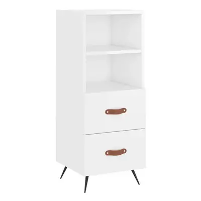 (high gloss white) vidaXL Sideboard Storage Cabinet Cupboard Side Cabinet White Engineered Wood