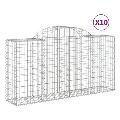 (200 x x 100/120 cm/ pcs) vidaXL Arched Gabion Basket Stone Basket Gabion Retaining Wall Galvani