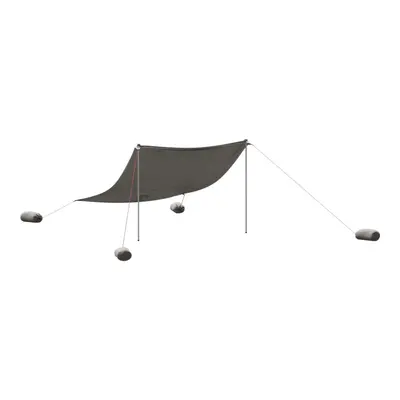 vidaXL Beach Canopy with Sand Anchors Beach Tent Sun Shelter Grey 304x300 cm