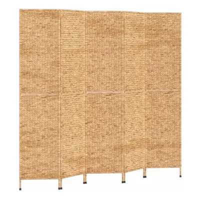 (light brown, x cm) vidaXL Room Divider Folding Balcony Privacy Screen 5-Panel Water Hyacinth