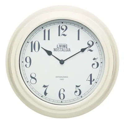 Living Nostalgia Antique Cream Wall Clock