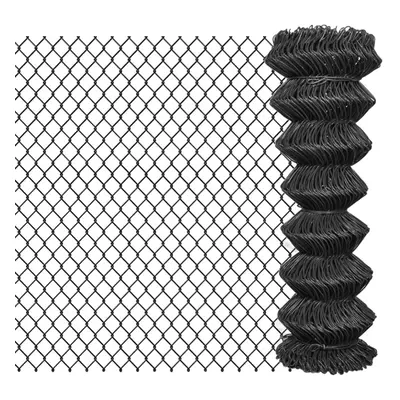 vidaXL Ourdoor Garden Chain Link Fence Fencing Screen Mesh Barrier Steel Grey