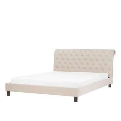 Bed REIMS x cm (EU Super King) Fabric Beige