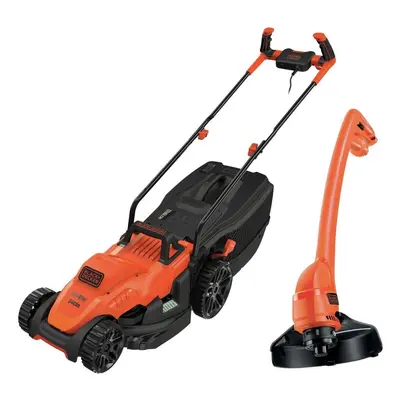 Black & Decker 34cm Corded Lawn Mower & Grass Trimmer Kit