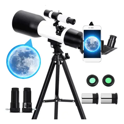 180X Astronomical Telescope 60mm Aperture 360mm Focal Length Tripod Outdoor Camping Telescope wi