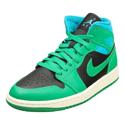 (7) Nike Air Jordan Mid Womens Fashion Trainers in Black Green