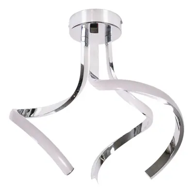 ValueLights Infinity Chrome Single Twist Integrated LED Ceiling Light