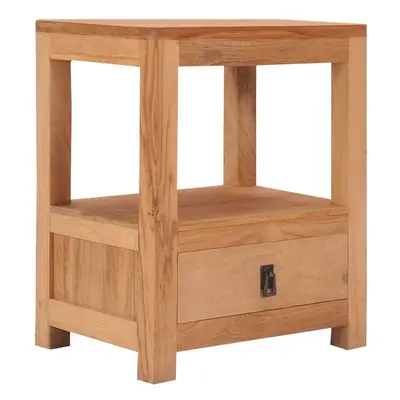 vidaXL Solid Teak Wood Bedside Cabinet 40x30x50cm Storage Sideboard Nightstand