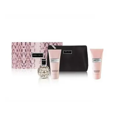 Jimmy Choo Pcs Set: 3.4 Edp Sp + 3.3 Body Lotion + 3.3 Showe Gel + Designer Bag