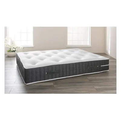 (4ft6 Double, Grey) Glitzy mattress with Grey or Silver Border